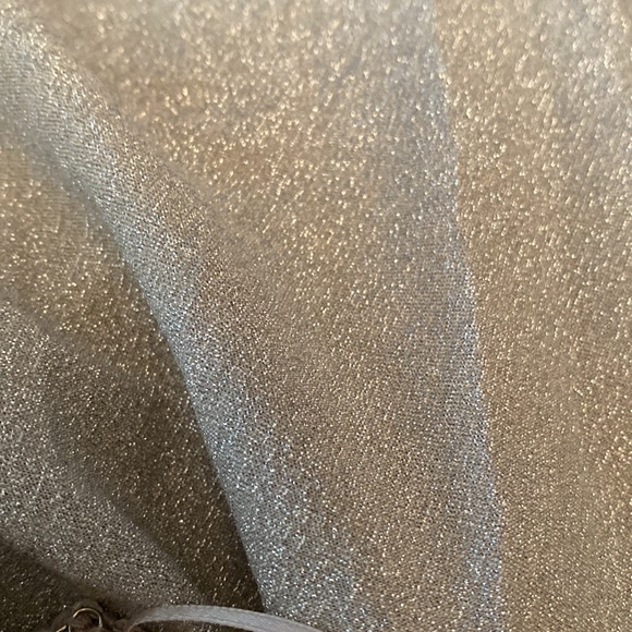 Anthropologie Elevenses Silver Metallic Luna Pleated Dress size 6 dressy - Picture 5 of 14